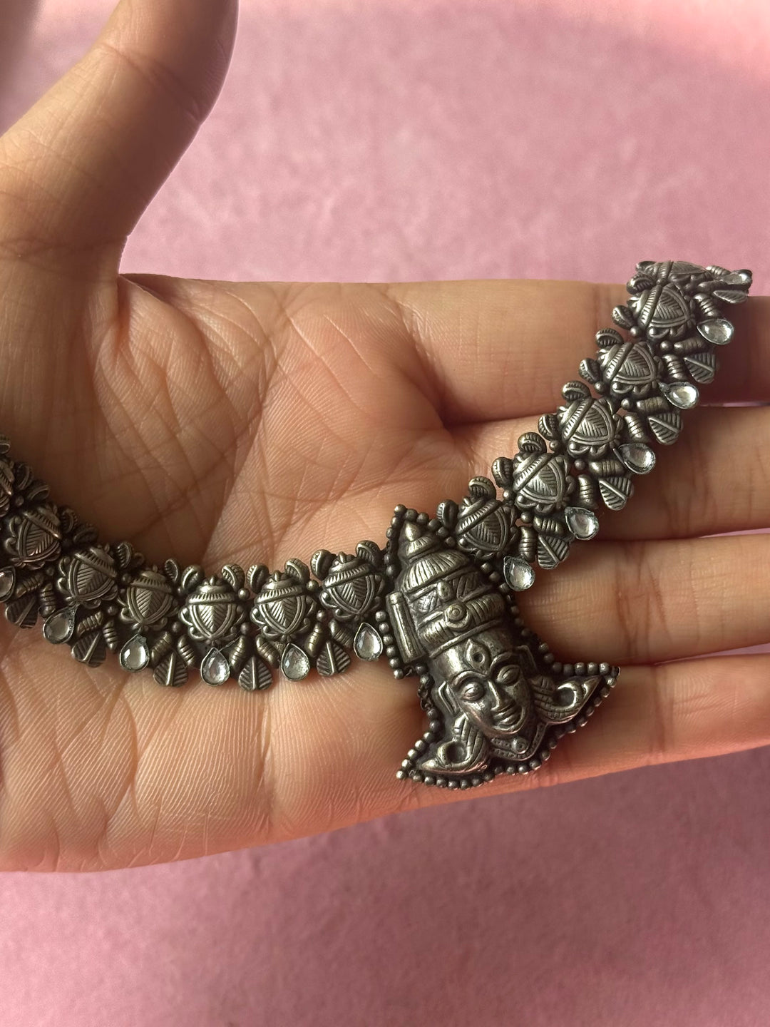 Handmade Tribal Antique Brass Statement Necklace | Adjustable Dori Artisan Jewelry