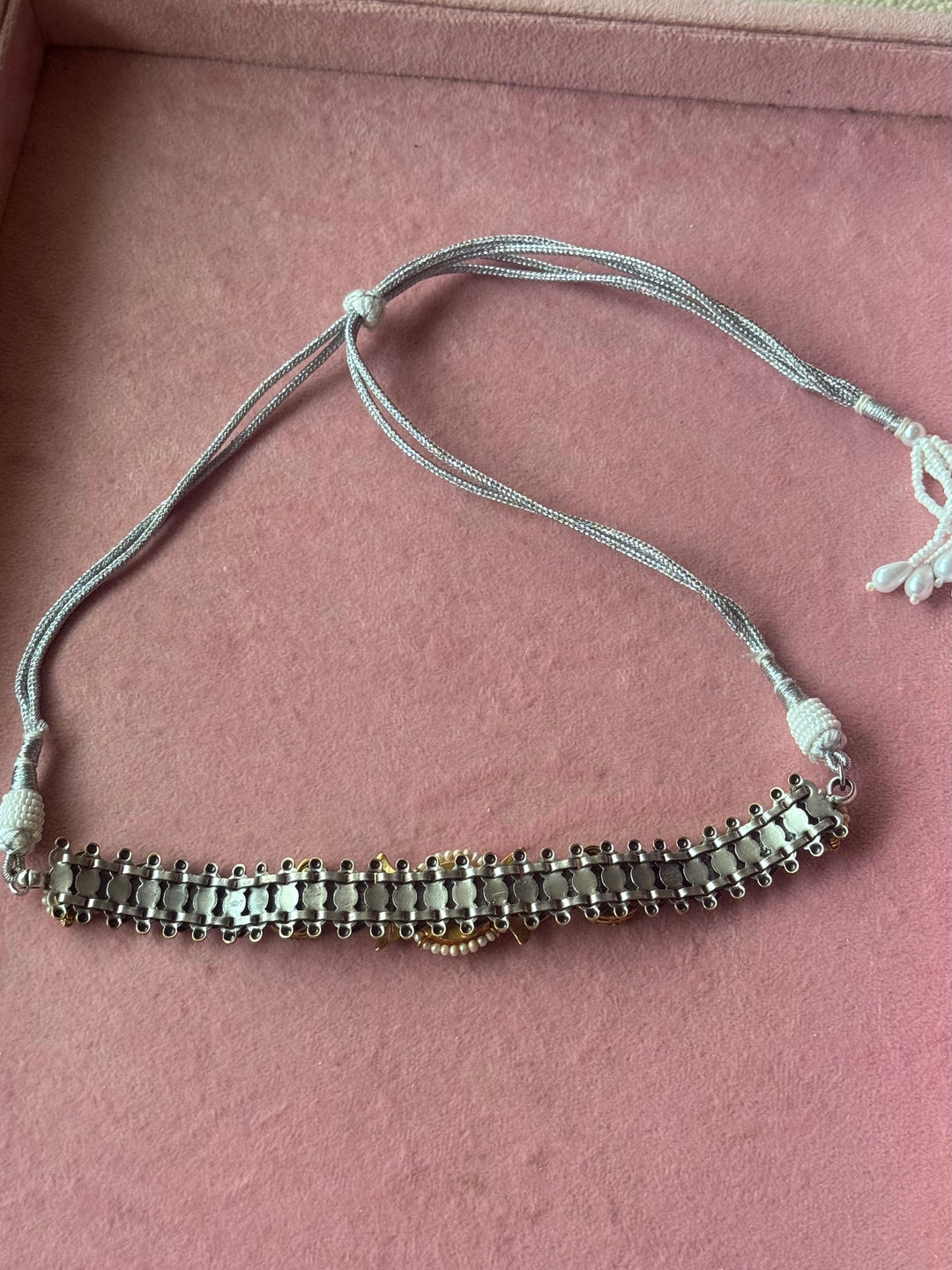 Pure 925 Silver Kundan Choker
