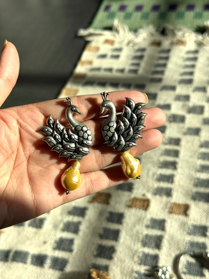 Statement Shell Drop Mayura Earrings