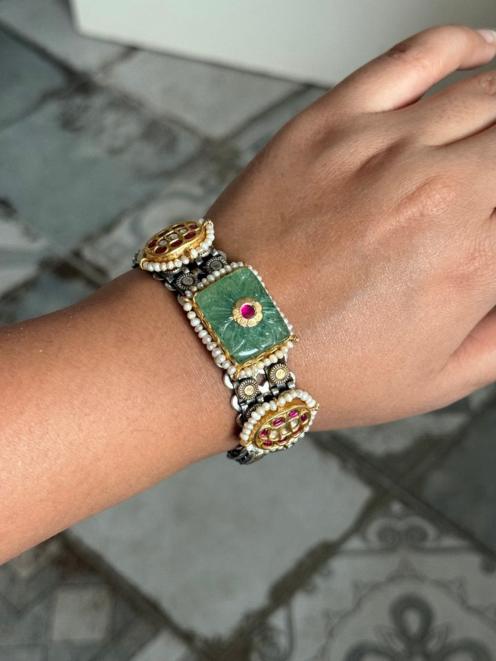 Handmade Vintage Victorian 925 Silver Bracelet