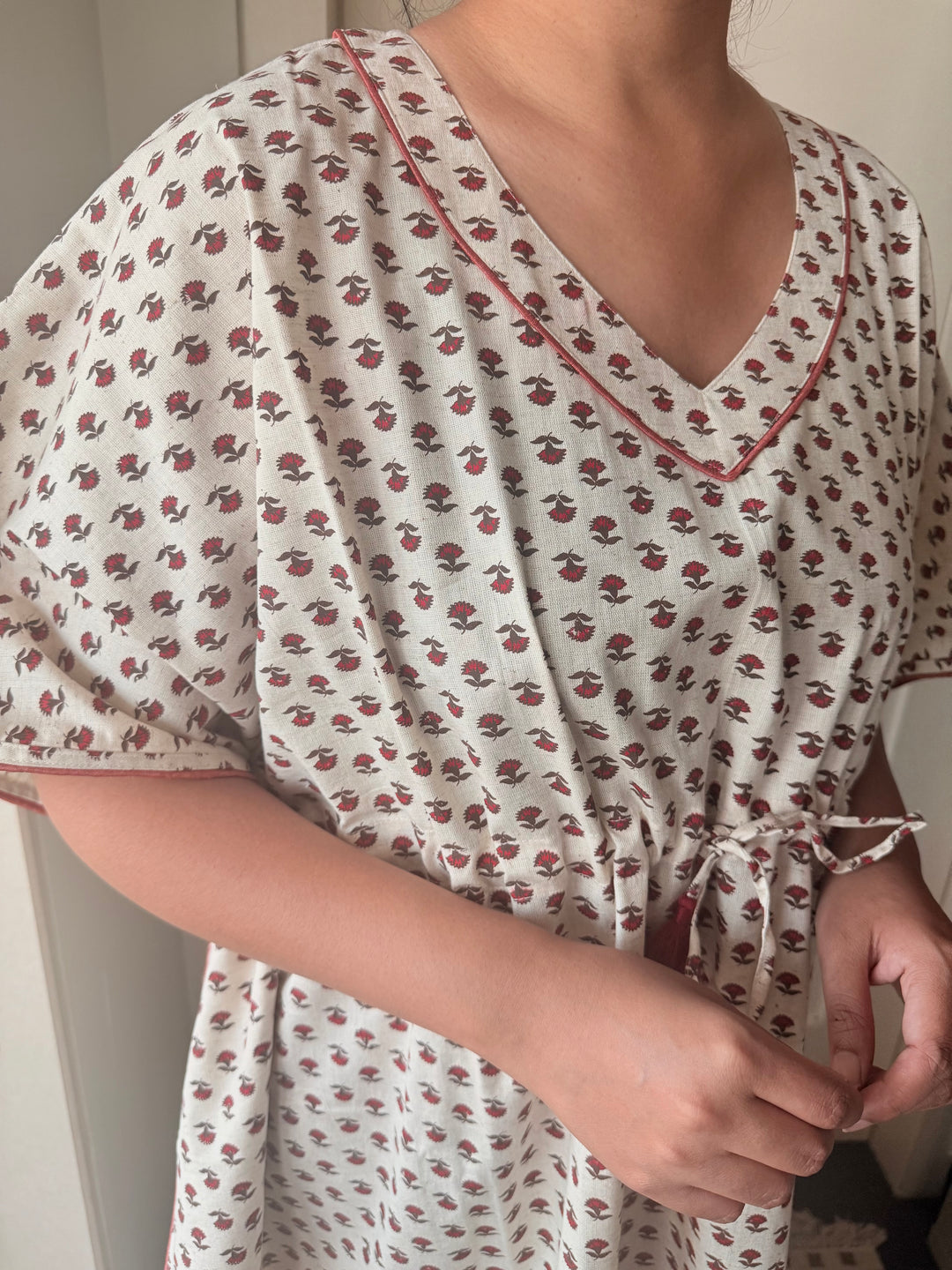 100% Cotton Kaftan: Indian Print Loungewear