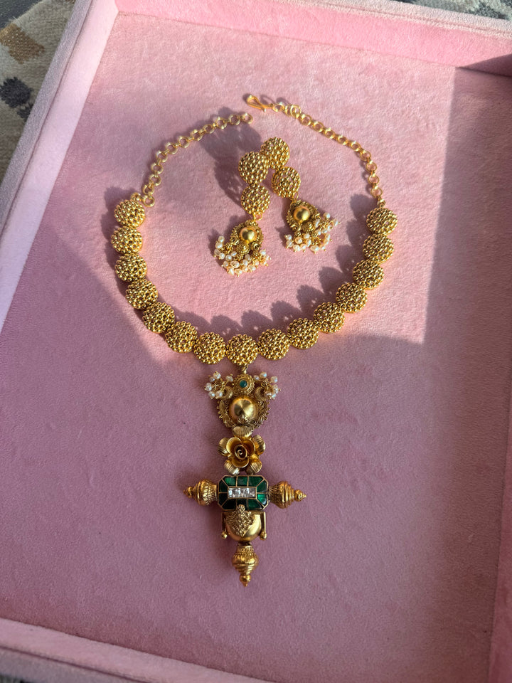Handmade 925 Silver Fusion Necklace Set | SHIVKA