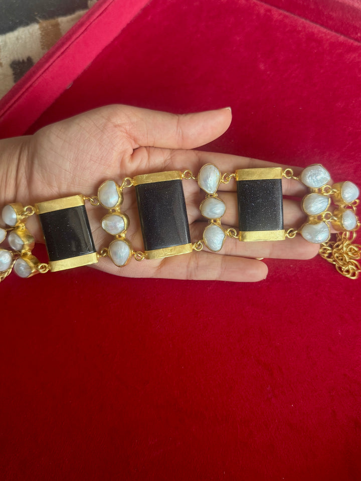 Statement Choker – Gold Brass, Adjustable Necklace