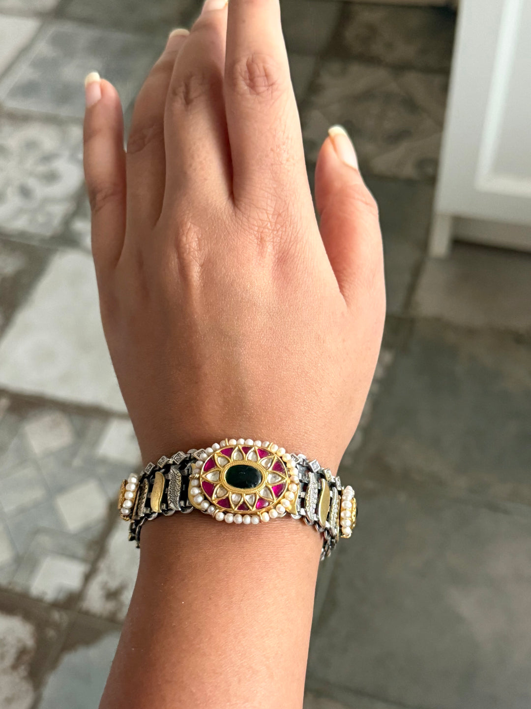 Handmade Vintage Victorian 925 Silver Bracelet