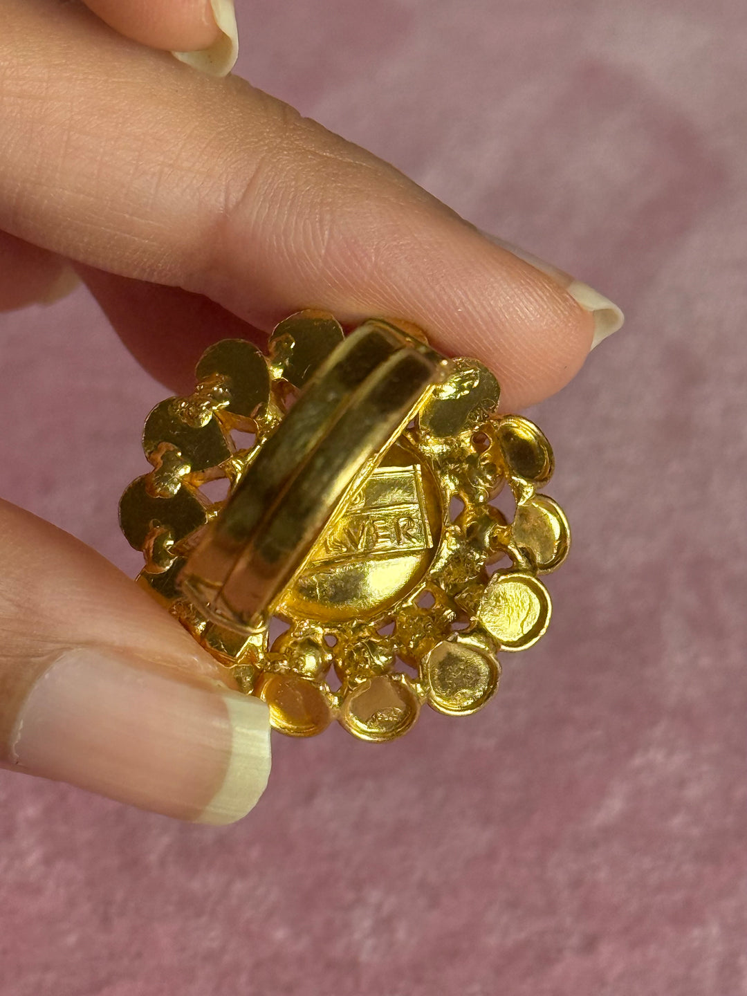 925 Silver Antique CZ Handmade Ring | Adjustable | SHIVKA
