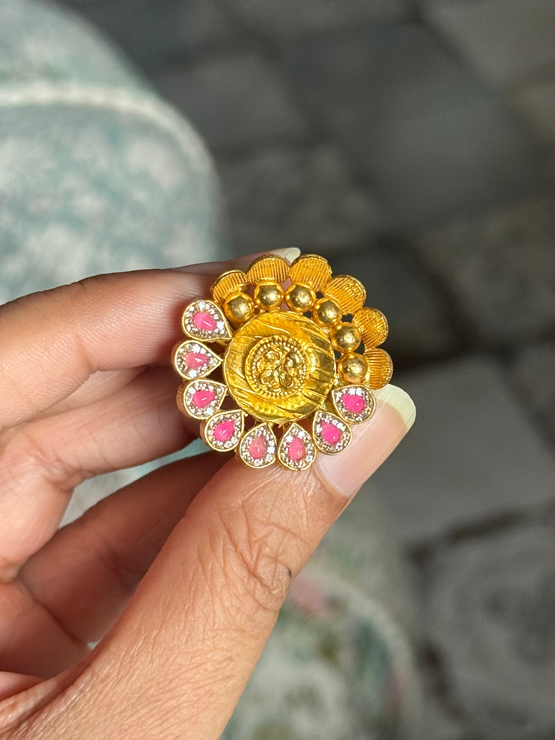925 Silver Antique CZ Handmade Ring | Adjustable | SHIVKA