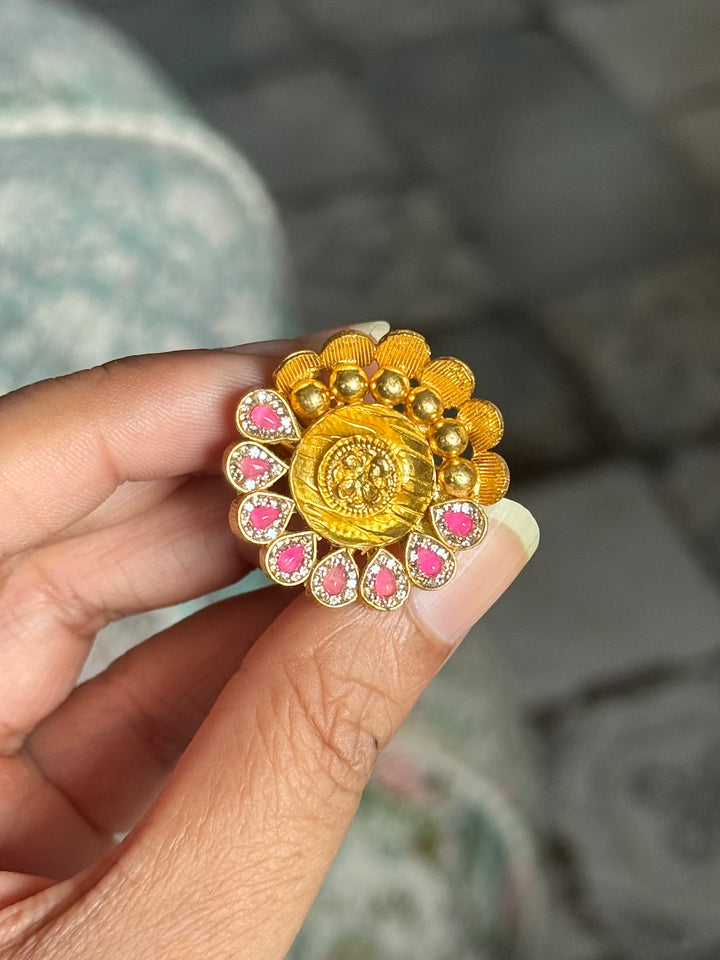 925 Silver Antique CZ Handmade Ring | Adjustable | SHIVKA