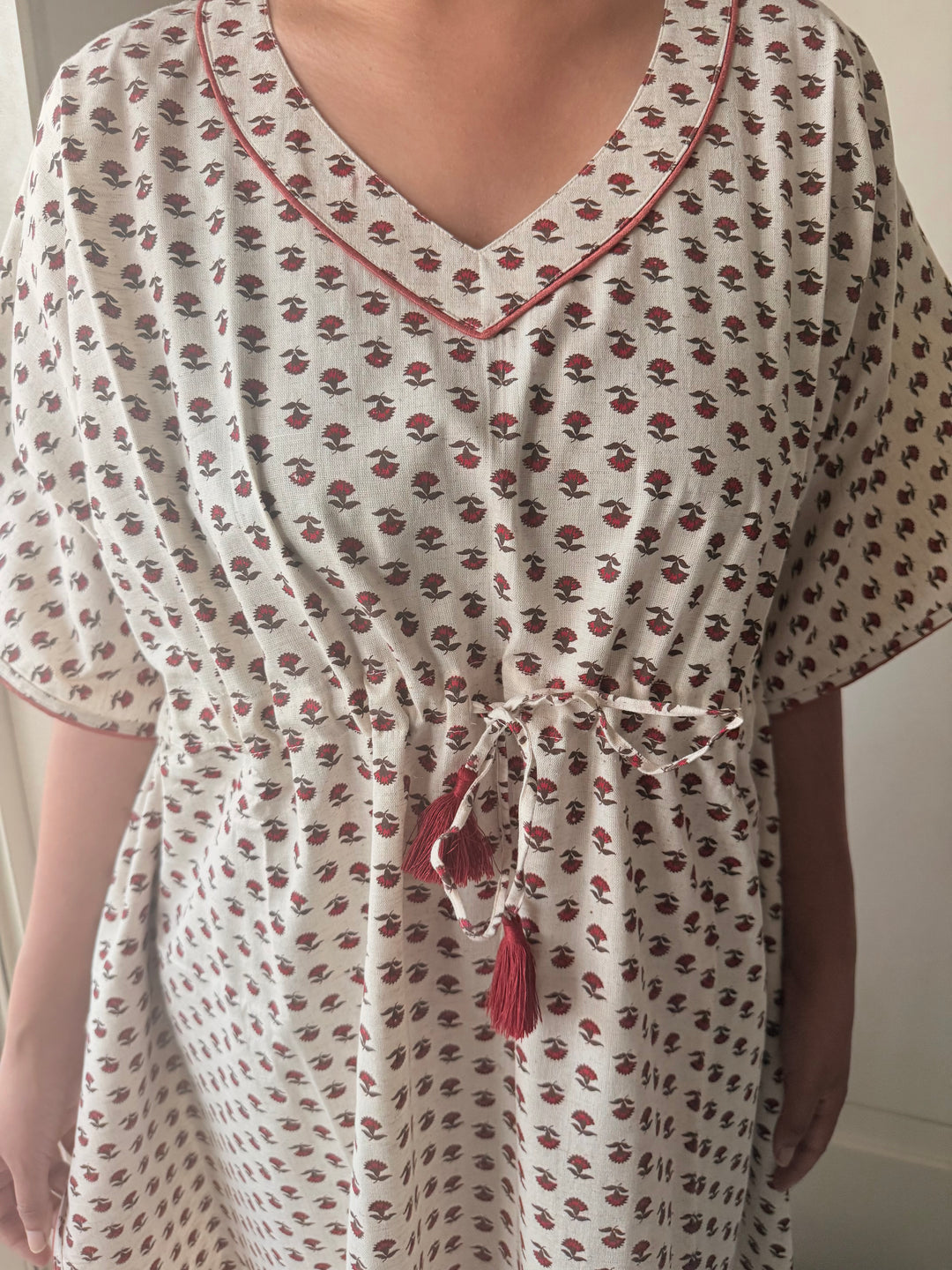 100% Cotton Kaftan: Indian Print Loungewear