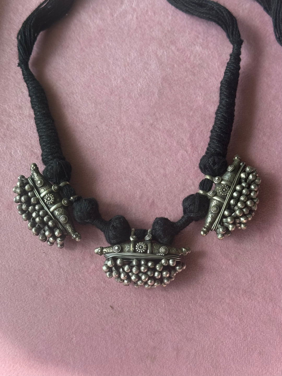 Handmade Tribal Antique Brass Statement Necklace | Adjustable Dori Artisan Jewelry