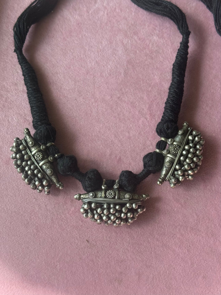 Handmade Tribal Antique Brass Statement Necklace | Adjustable Dori Artisan Jewelry