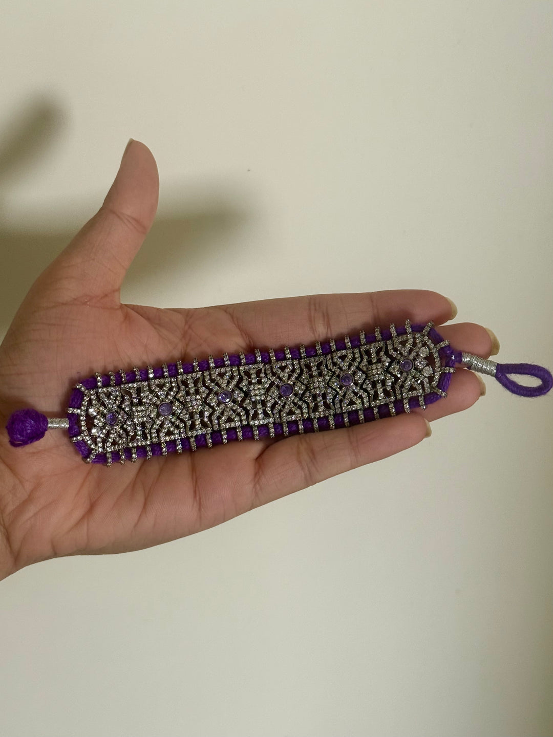 Handmade Designer CZ Bracelet | Rhodium Plated | SHIVKA