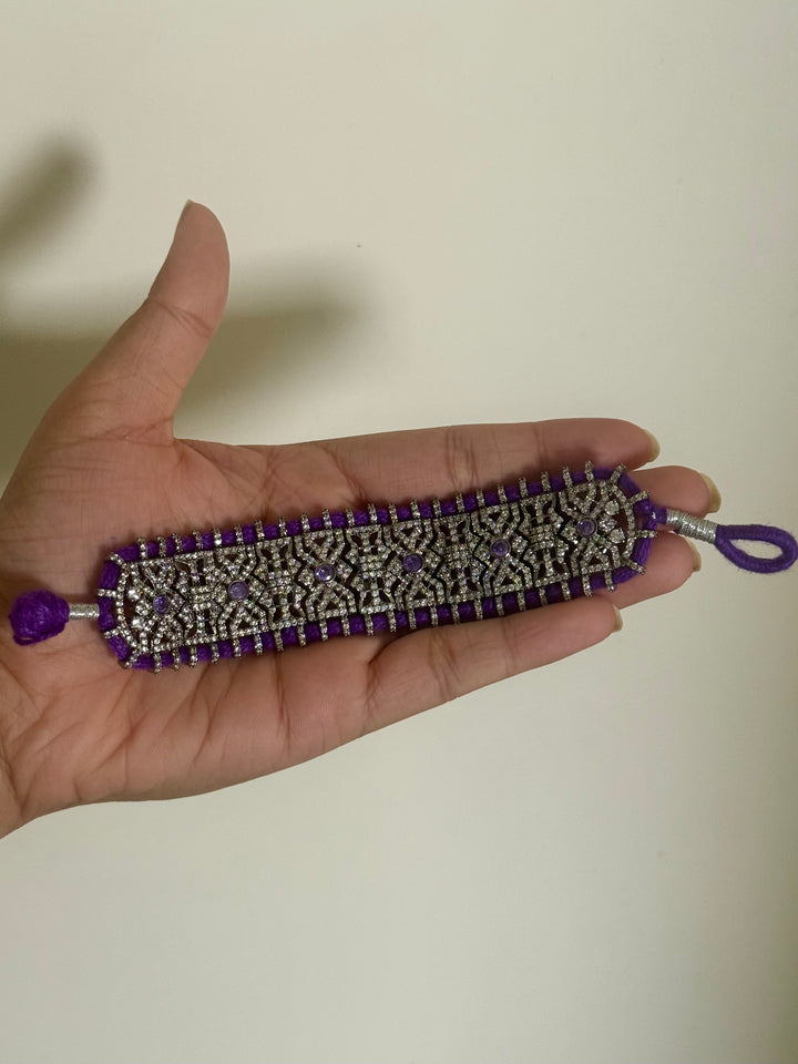 Handmade Designer CZ Bracelet | Rhodium Plated | SHIVKA