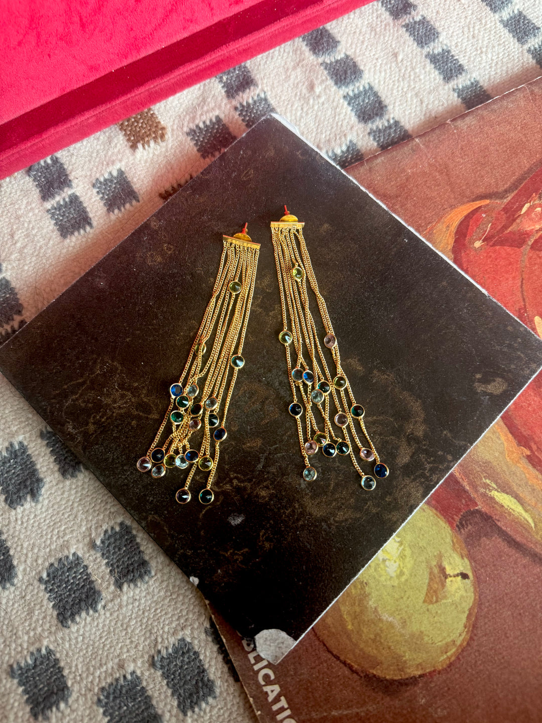 Designer Sapphire Long Earrings