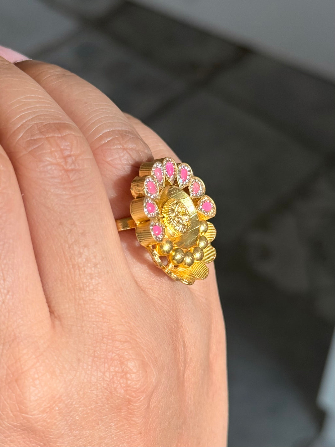 925 Silver Antique CZ Handmade Ring | Adjustable | SHIVKA