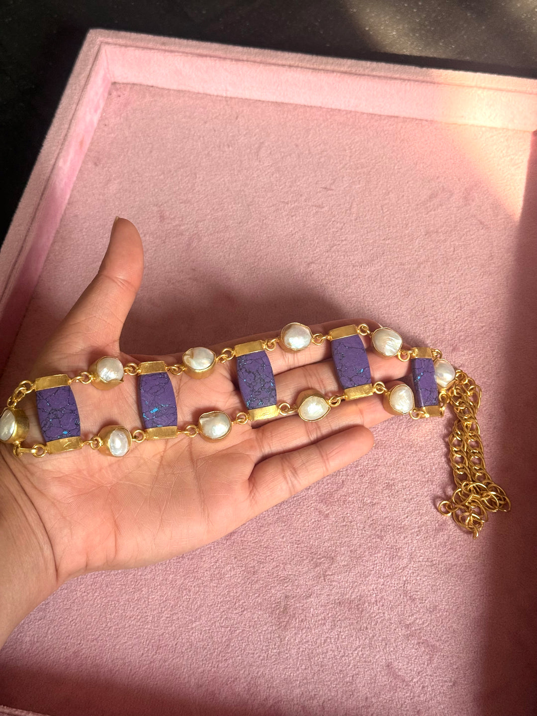 Statement Choker – Gold Brass, Adjustable Necklace