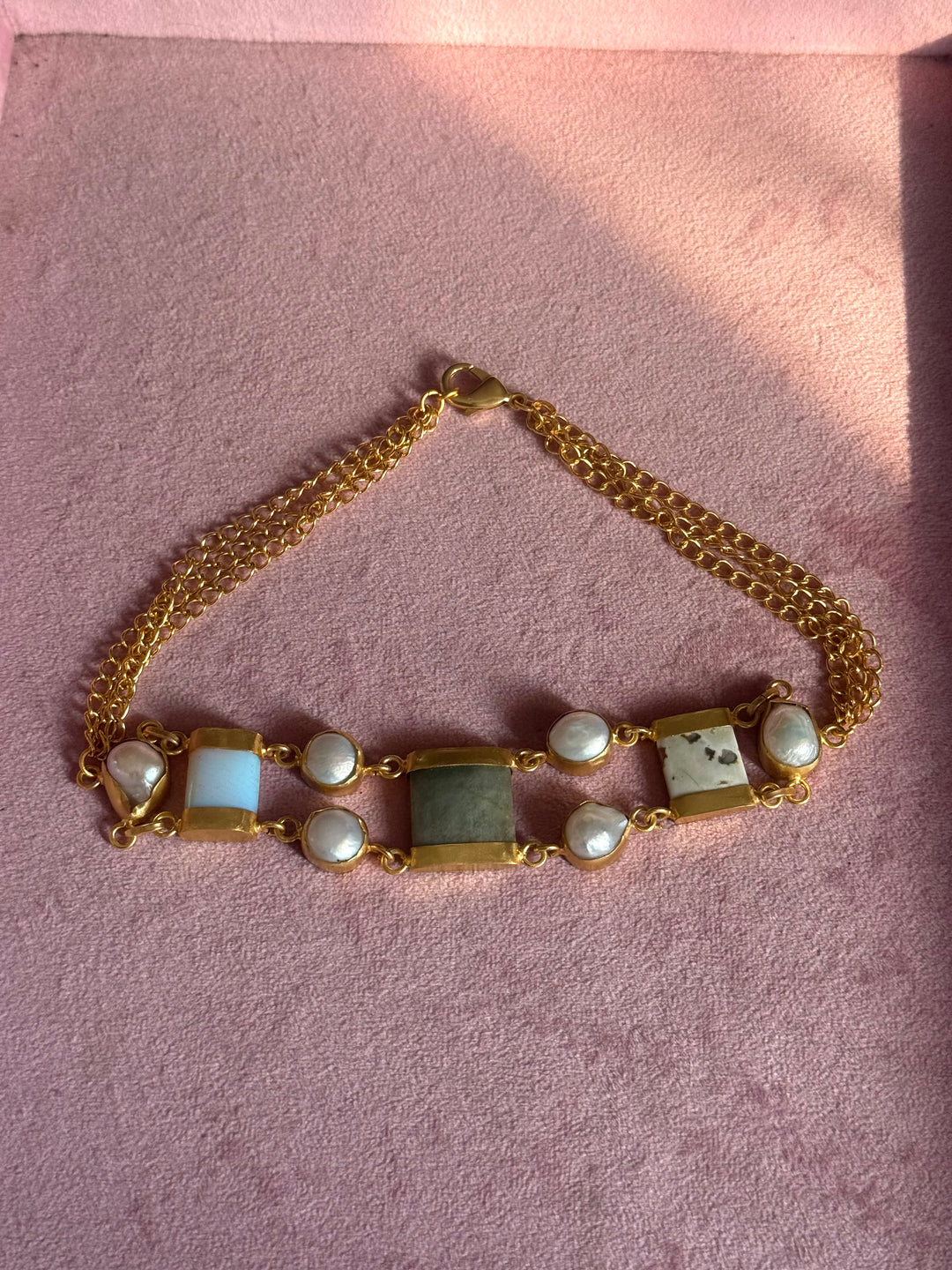 Statement Choker – Gold Brass, Adjustable Necklace