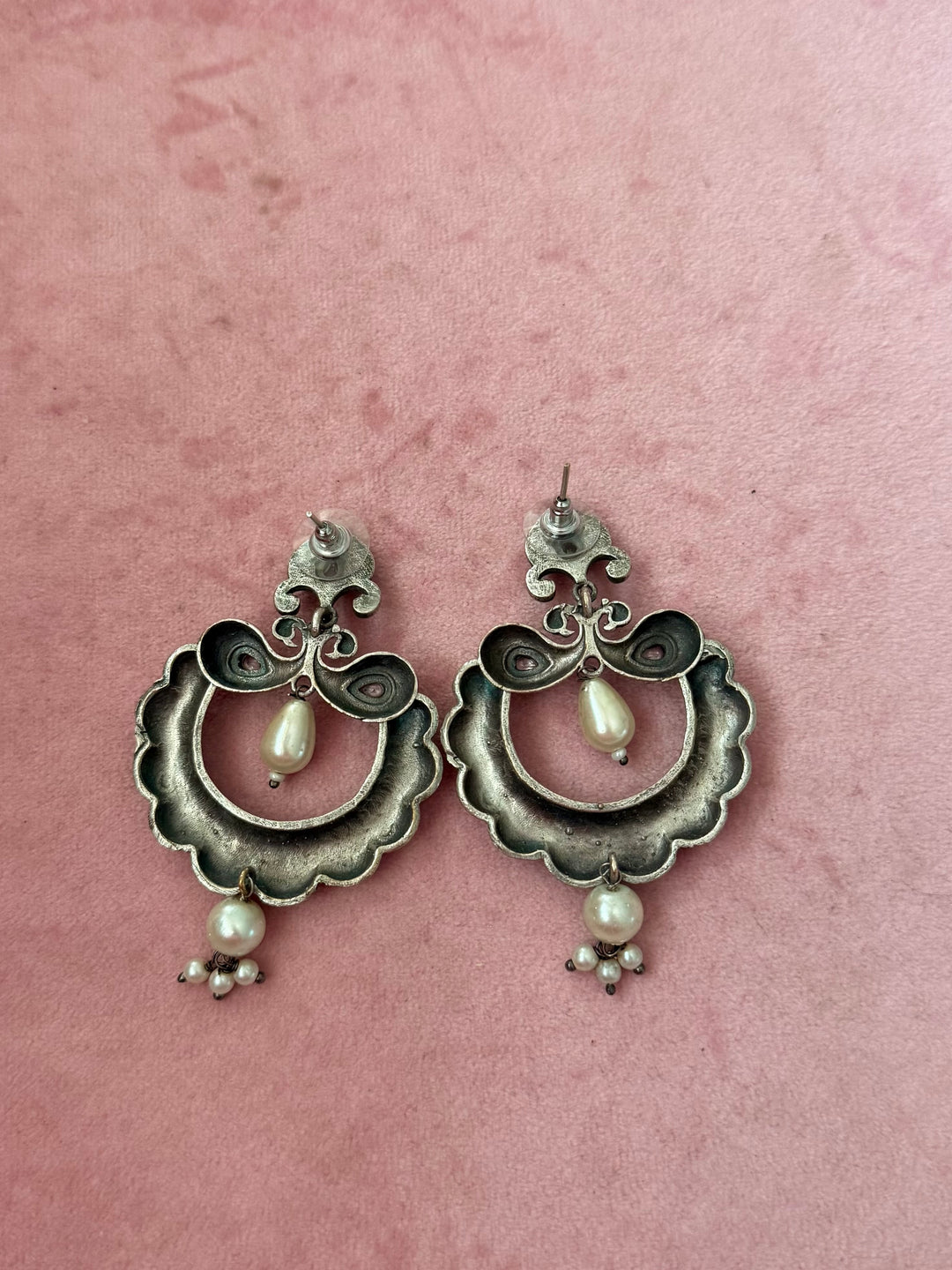 Handmade Designer Brass Earrings | SHIVKA | 7x4.5 cm | 28g Pair | Push Back | Statement Gift Jewelry