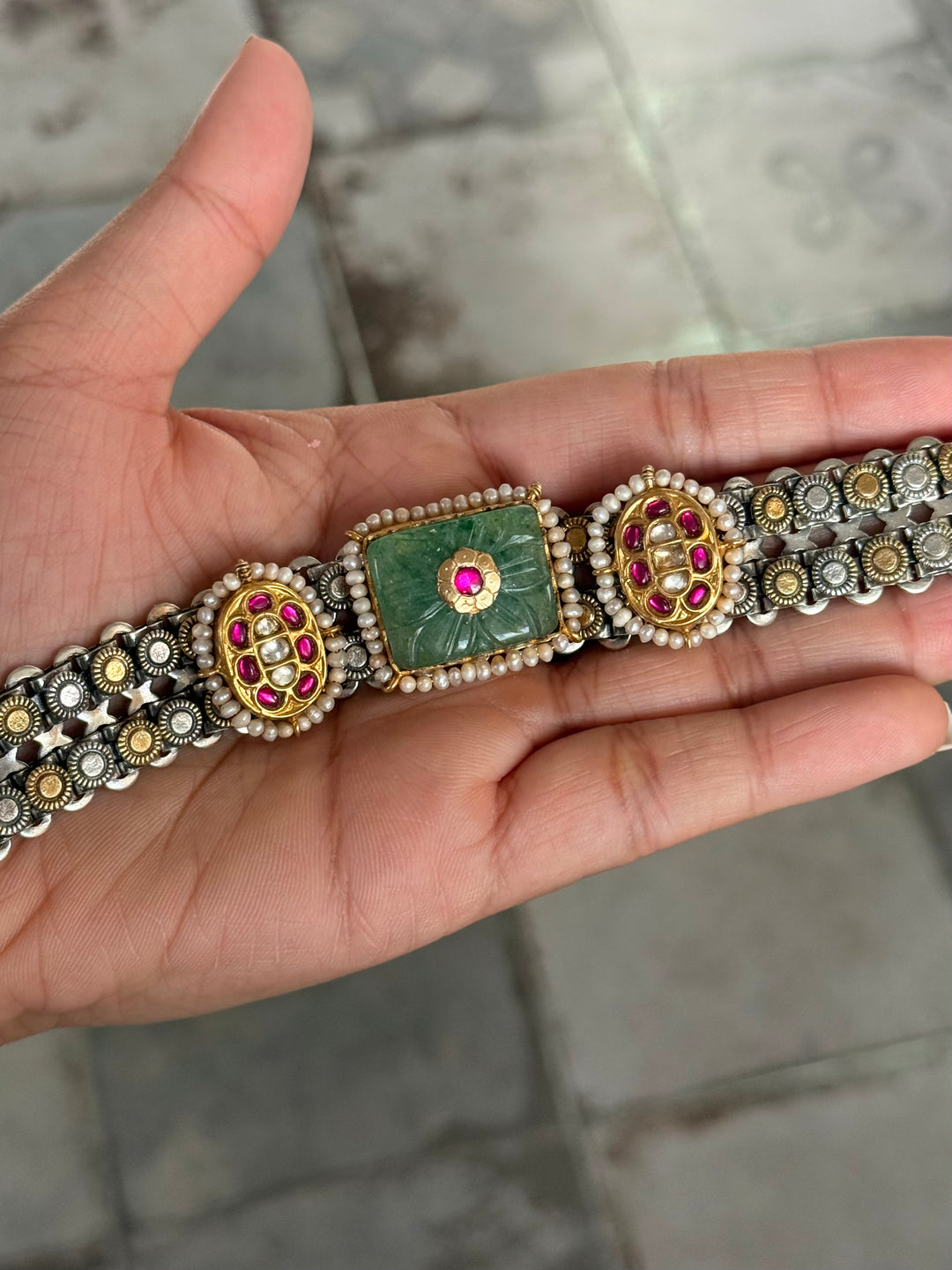 Handmade Vintage Victorian 925 Silver Bracelet