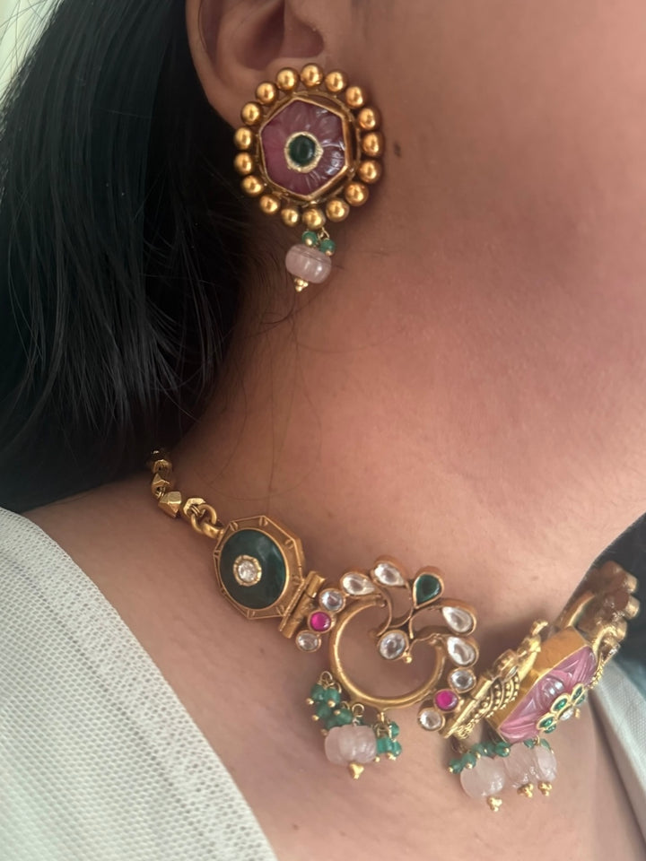 Bagh-e-Pankhuri | 925 Silver Choker Set