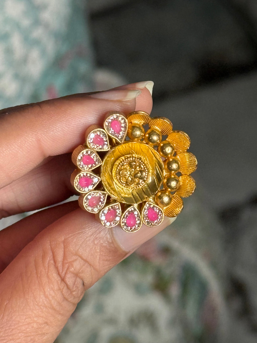 925 Silver Antique CZ Handmade Ring | Adjustable | SHIVKA