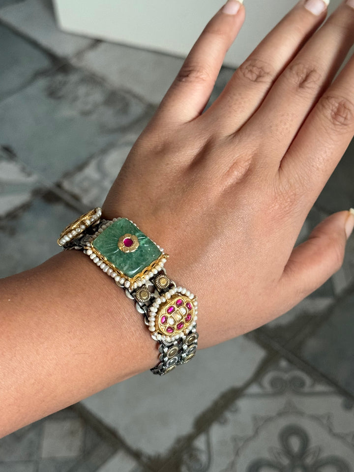 Handmade Vintage Victorian 925 Silver Bracelet