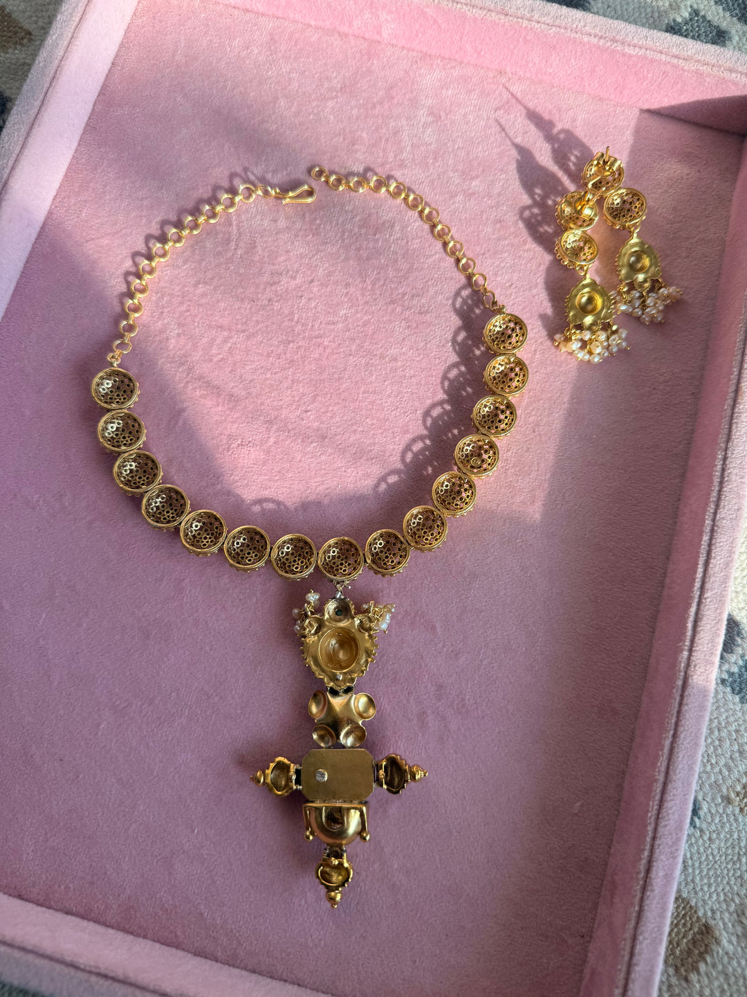 Handmade 925 Silver Fusion Necklace Set | SHIVKA
