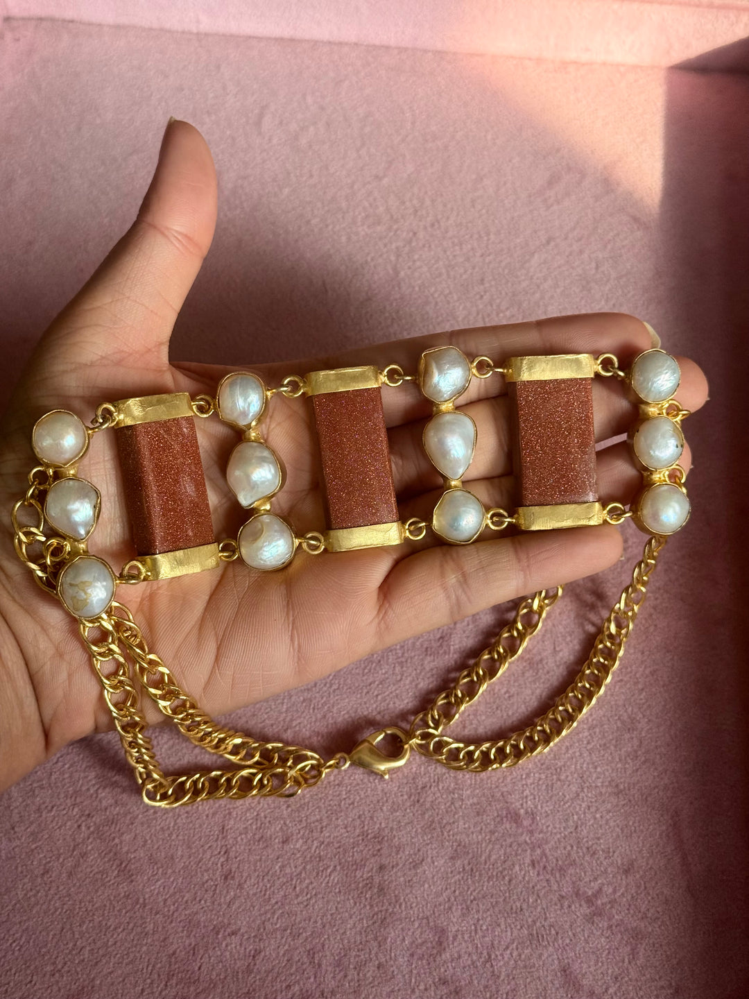 Statement Choker – Gold Brass, Adjustable Necklace