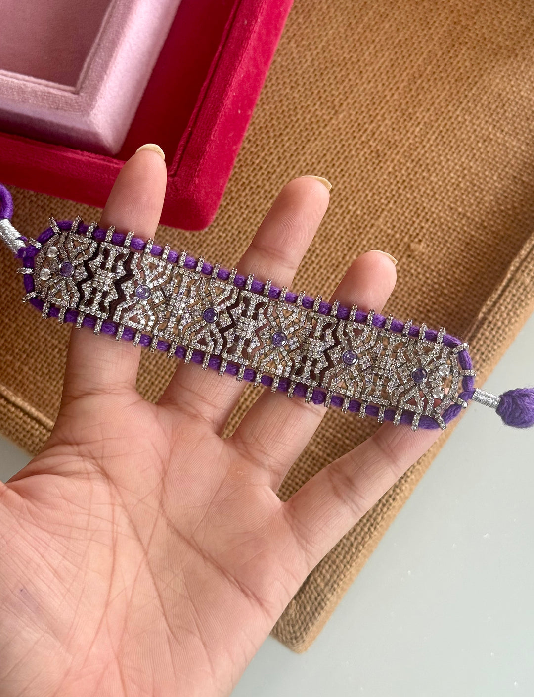Handmade Designer CZ Bracelet | Rhodium Plated | SHIVKA