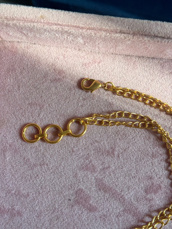 Handmade Raw Stone Sugar Druzy Necklace | Gold Polish Brass Adjustable Statement Jewelry