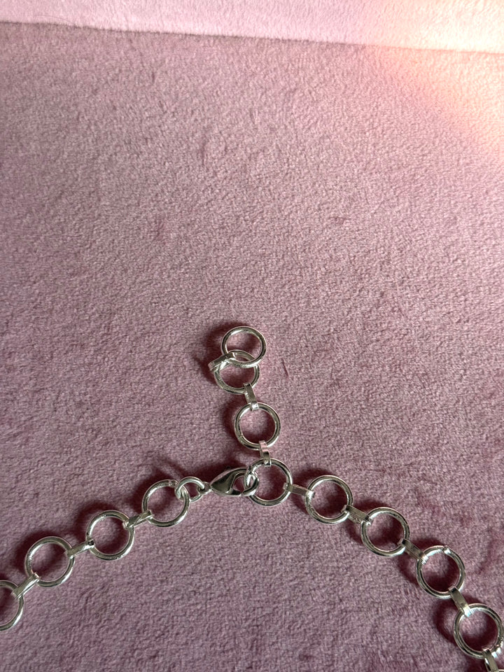 Statement Choker – Silver Brass, Adjustable Necklace