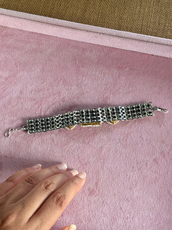 Handmade Vintage Victorian 925 Silver Bracelet