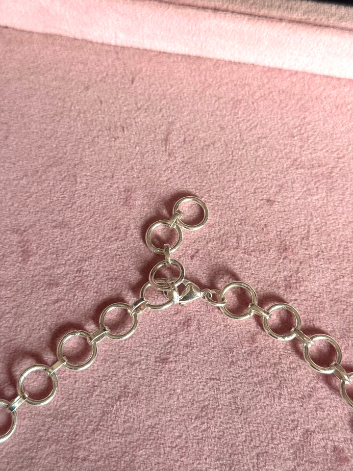 Statement Choker – Silver Brass, Adjustable Necklace