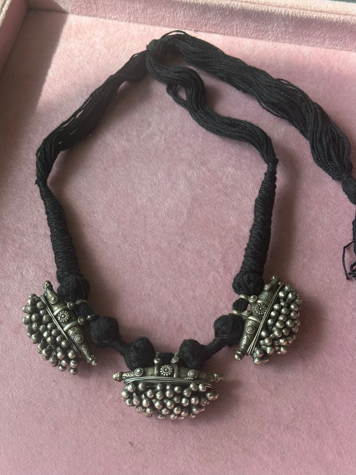 Handmade Tribal Antique Brass Statement Necklace | Adjustable Dori Artisan Jewelry