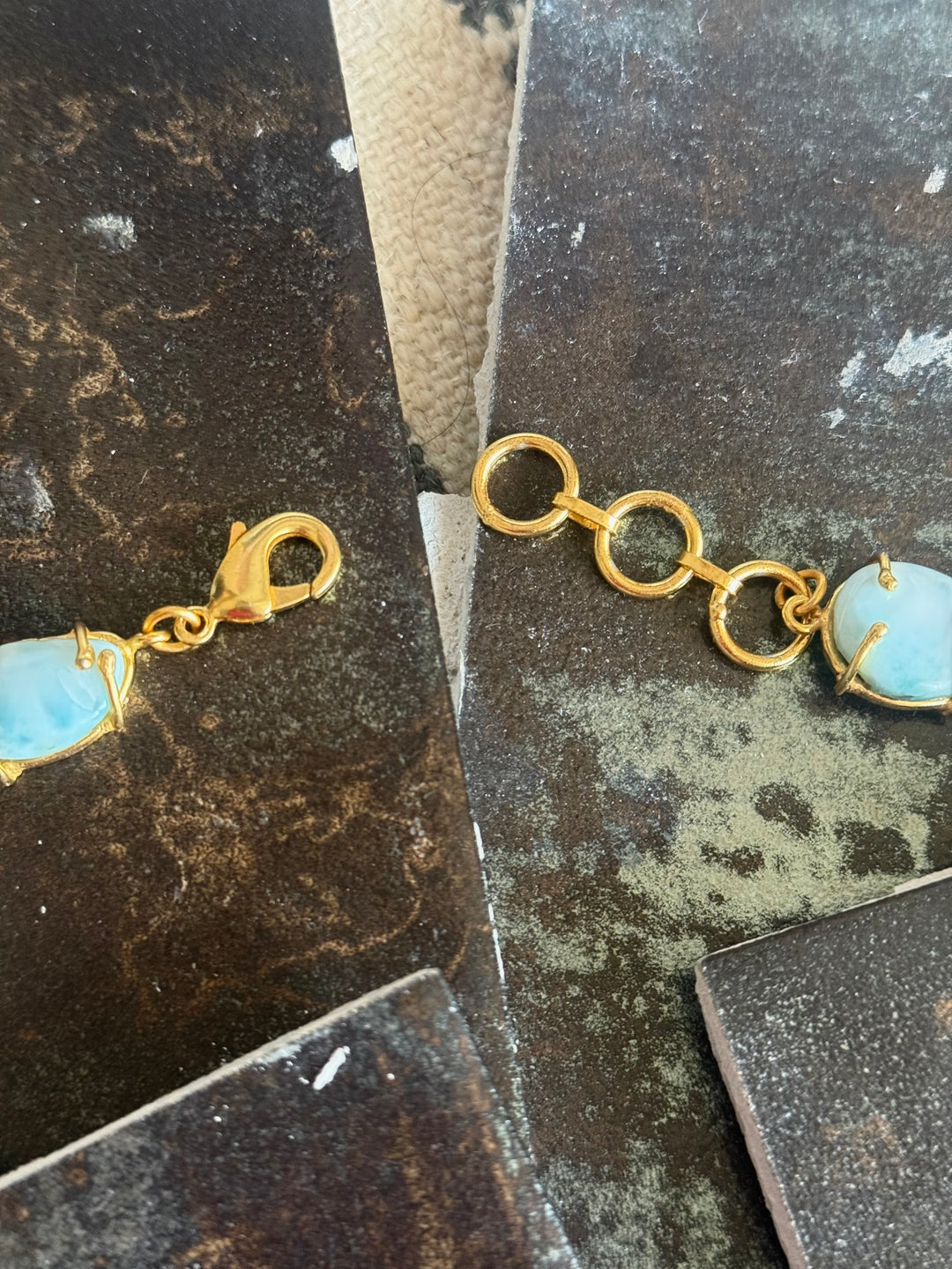 Statement Larimar Stone Necklace