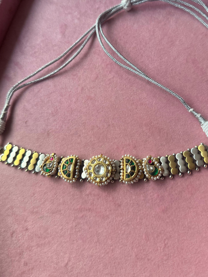 Pure 925 Silver Kundan Choker