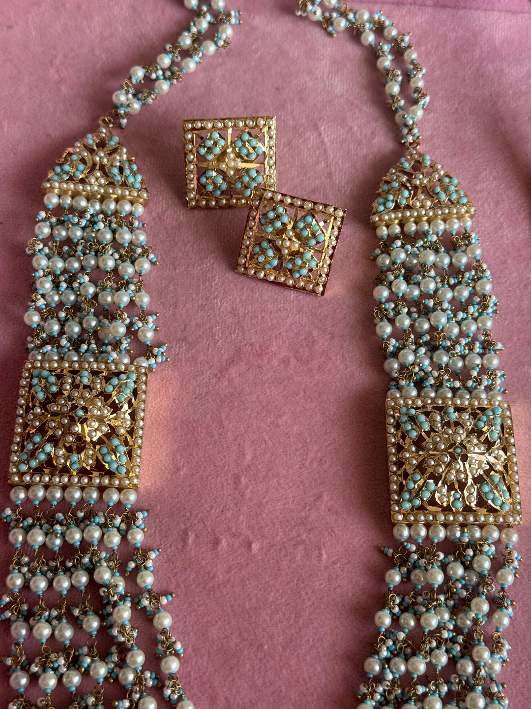 Handmade Jadau Necklace Set 18K Gold Plated | SHIVKA
