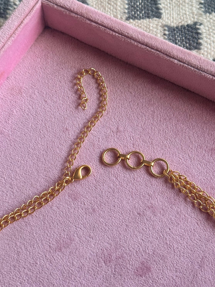 Gold Plated Fan Necklace, Handcrafted Brass Statement Jewelry