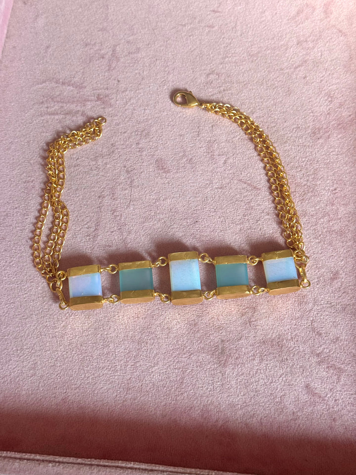 Statement Choker – Gold Brass, Adjustable Necklace