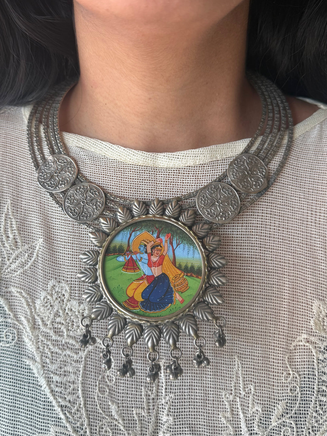 Handmade Tribal Hasli Necklace | Antique Polish Brass Statement Necklace