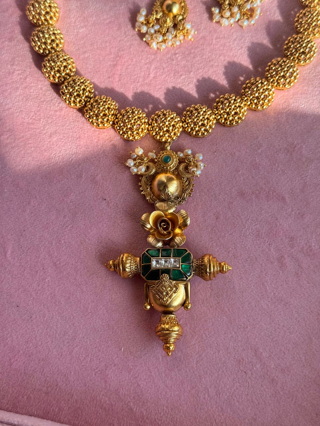 Handmade 925 Silver Fusion Necklace Set | SHIVKA