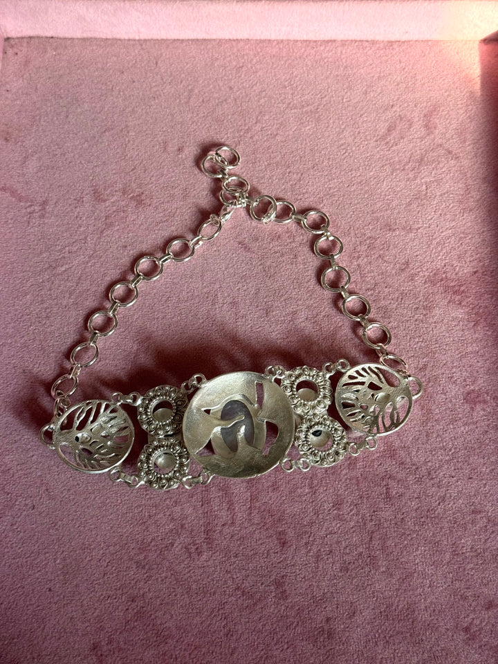 Statement Choker – Silver Brass, Adjustable Necklace