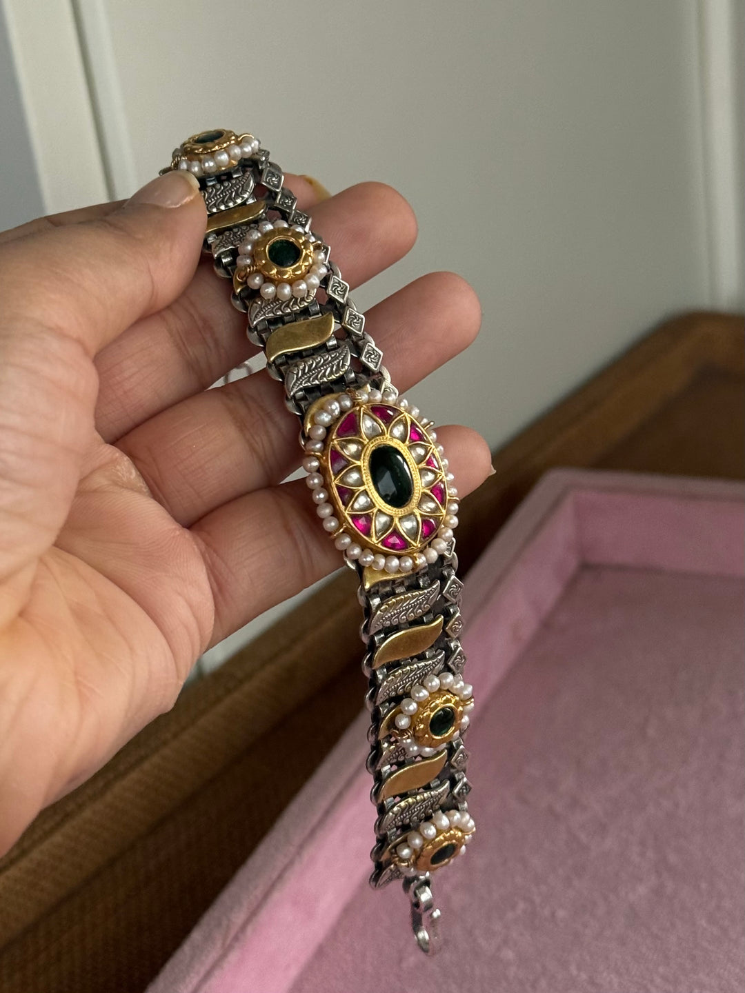 Handmade Vintage Victorian 925 Silver Bracelet