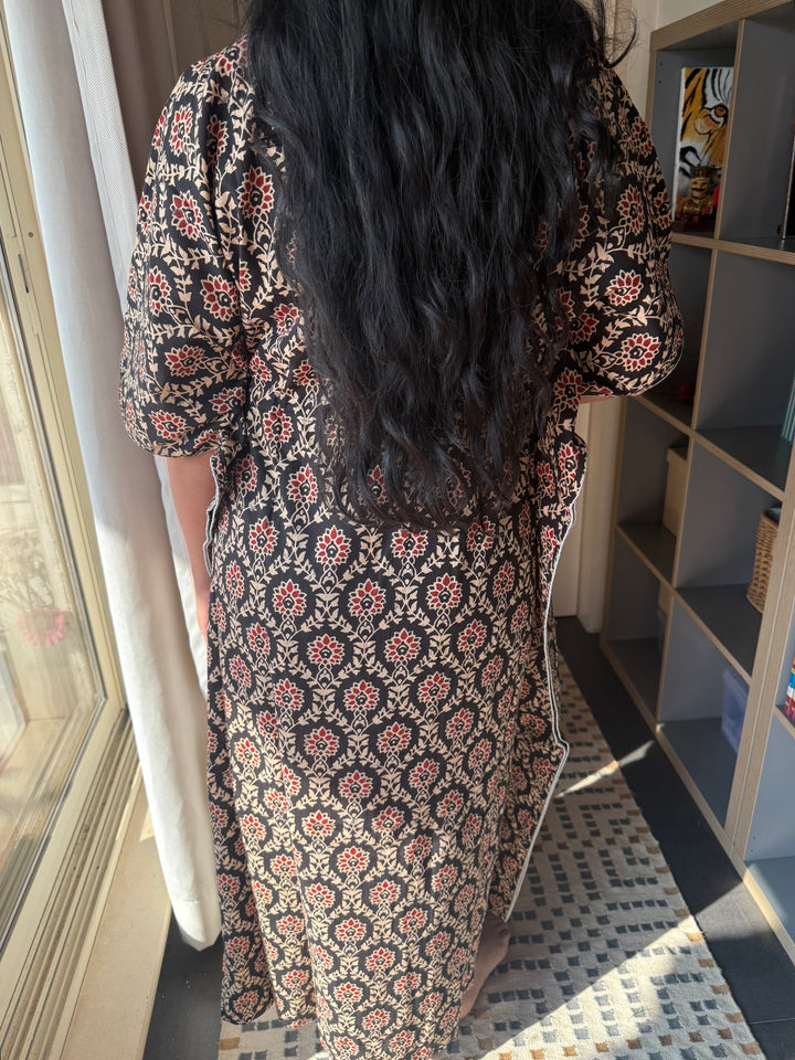 Indian Print Cotton Kaftan