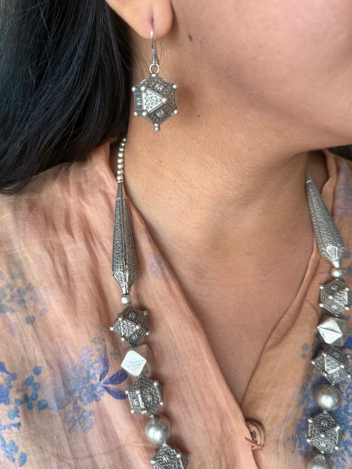 Handmade 925 Antique Sahiba Necklace Set | SHIVKA