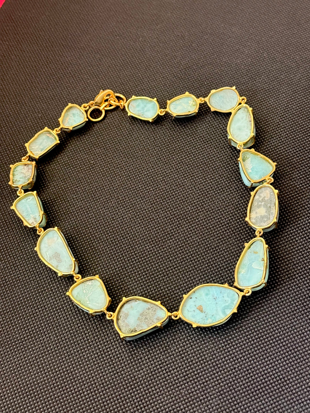 Statement Larimar Stone Necklace