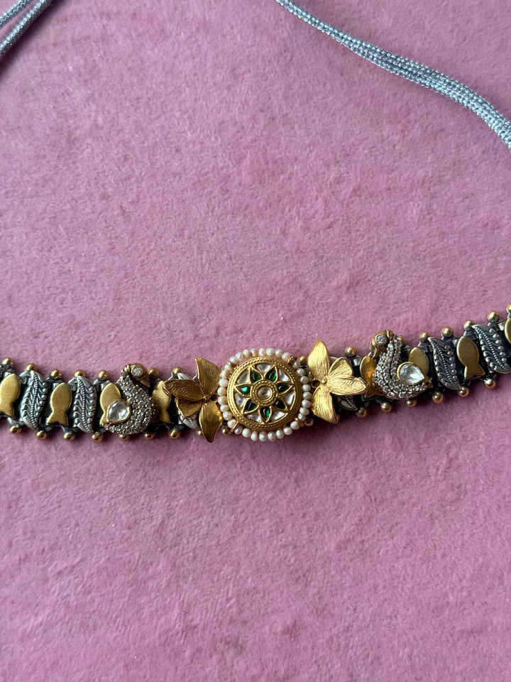 Pure 925 Silver Kundan Choker