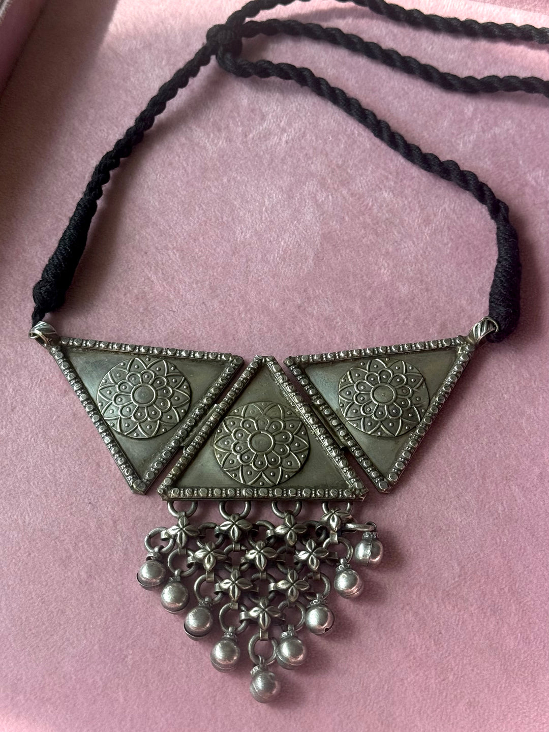 Handmade Tribal Antique Brass Statement Necklace | Adjustable Dori Artisan Jewelry