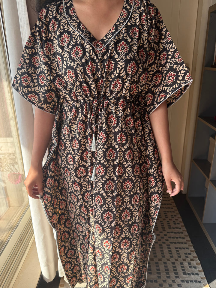 Indian Print Cotton Kaftan