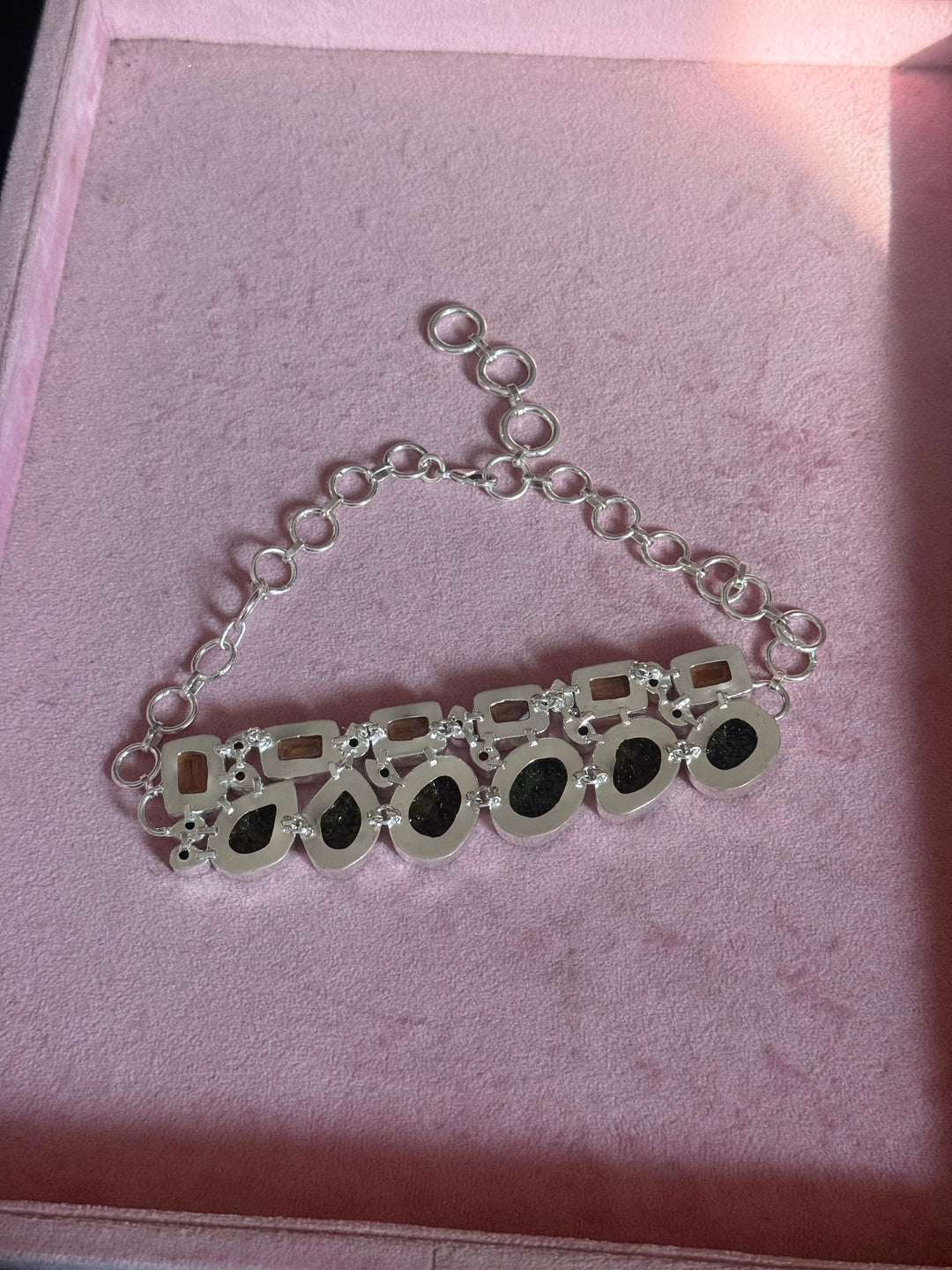 Statement Choker – Silver Brass, Adjustable Necklace