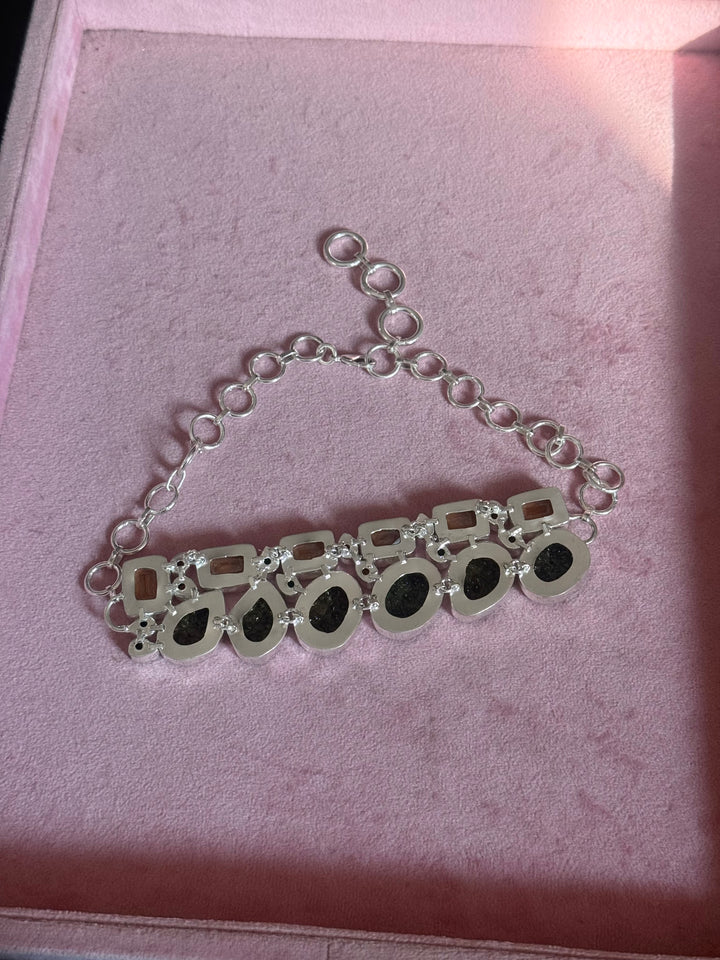 Statement Choker – Silver Brass, Adjustable Necklace